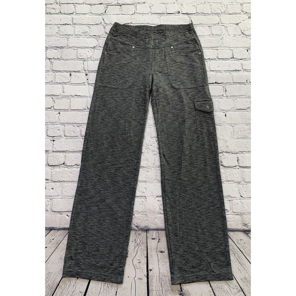 Kuhl Mova Cargo Pants Womens 6 Straight Leg Heather Gray Drawstring Stretch